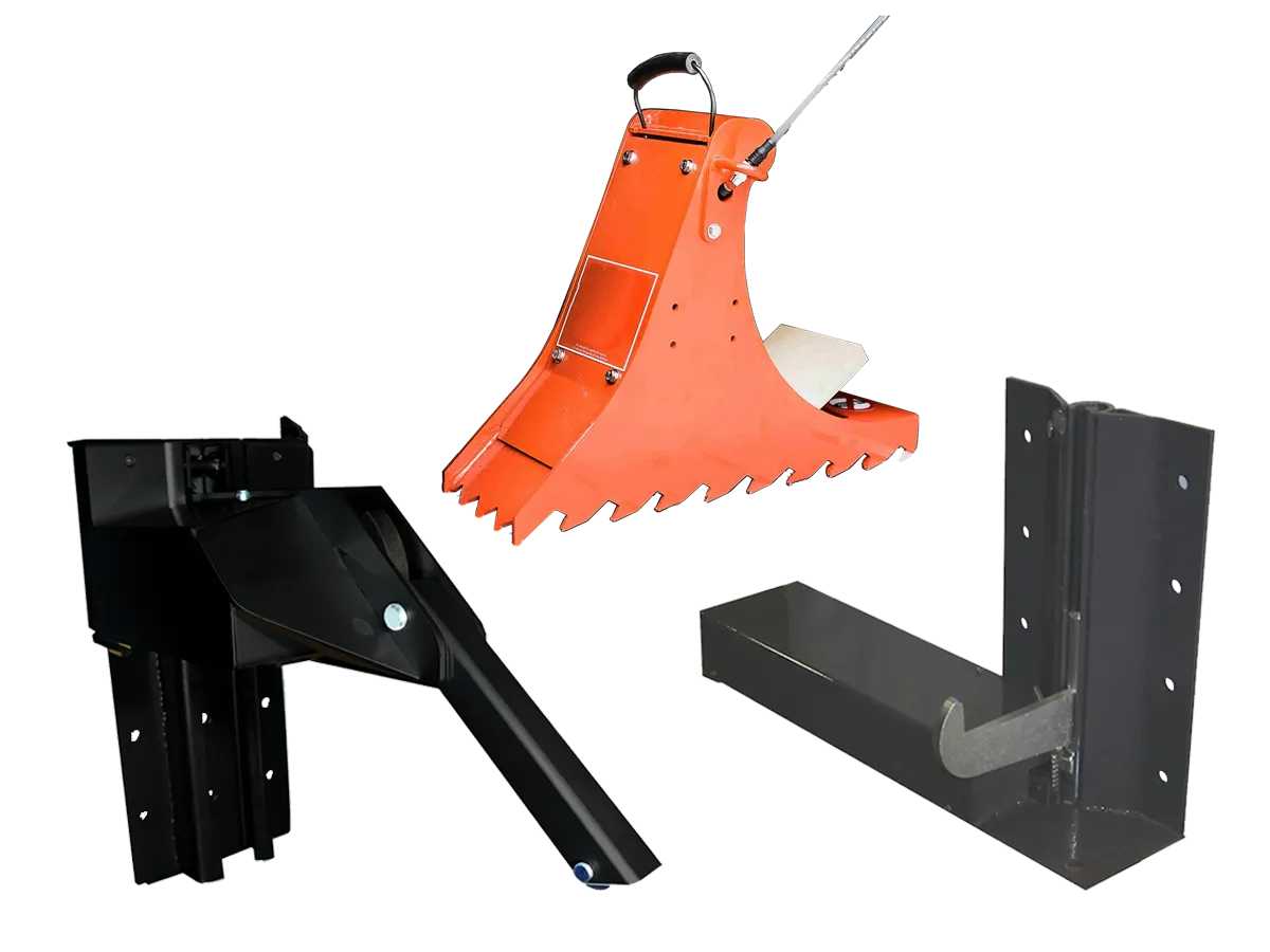 Hook and wheel lock types vehicle restraints.